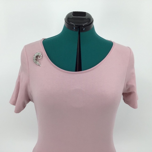 Vintage Comma-Shaped Rhinestone Costume Brooch - Picture 4 of 15